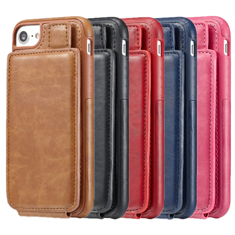 For iPhone 6 & 6s Retro PU Leather Texture Vertical Flip Protective Leather Case with Card Slots & Wallet & Photo Frame