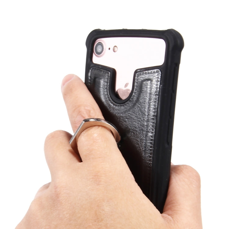 4.5-4.8 inch Universal Crazy Horse Texture PU Leather + Silicone Protective Case with Holder for Sony, Blackberry, HTC, Nokia, Blackview, ZTE, iNew, Leagoo, Bluboo and other Smartphones, Size: 14.2x7.4x1cm