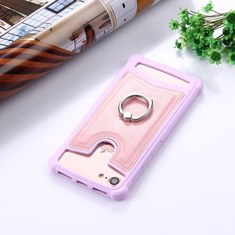 4.5-4.8 inch Universal Crazy Horse Texture PU Leather + Silicone Protective Case with Holder for Sony, Blackberry, HTC, Nokia, Blackview, ZTE, iNew, Leagoo, Bluboo and other Smartphones, Size: 14.2x7.4x1cm