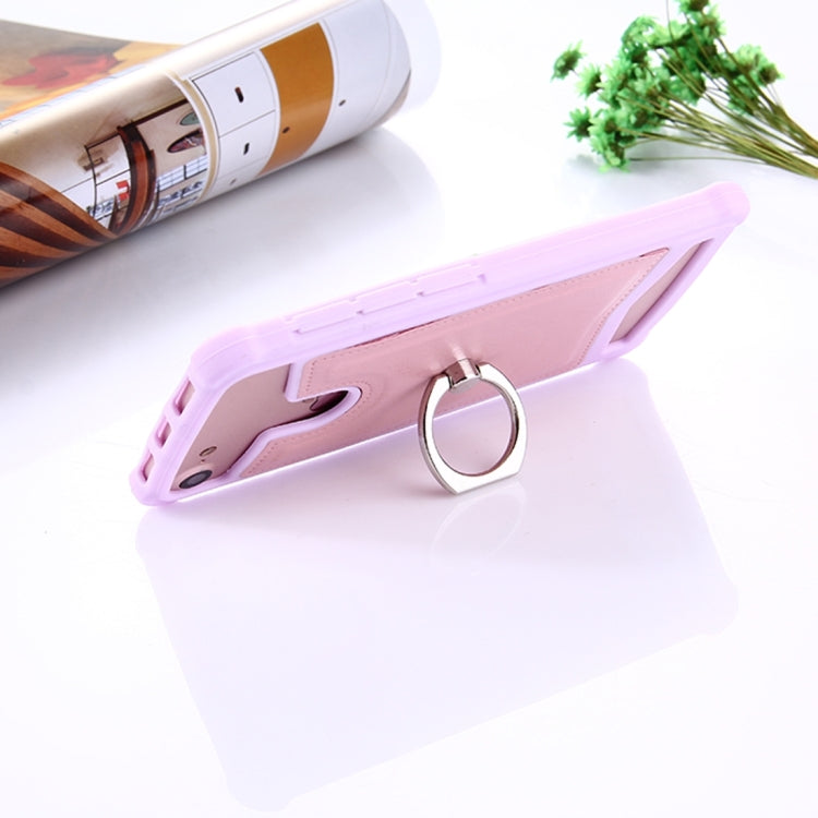 4.5-4.8 inch Universal Crazy Horse Texture PU Leather + Silicone Protective Case with Holder for Sony, Blackberry, HTC, Nokia, Blackview, ZTE, iNew, Leagoo, Bluboo and other Smartphones, Size: 14.2x7.4x1cm