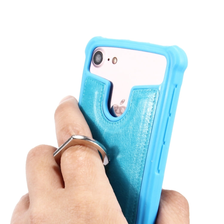 4.5-4.8 inch Universal Crazy Horse Texture PU Leather + Silicone Protective Case with Holder for Sony, Blackberry, HTC, Nokia, Blackview, ZTE, iNew, Leagoo, Bluboo and other Smartphones, Size: 14.2x7.4x1cm