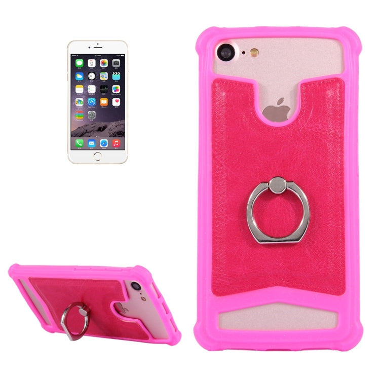 4.5-4.8 inch Universal Crazy Horse Texture PU Leather + Silicone Protective Case with Holder for Sony, Blackberry, HTC, Nokia, Blackview, ZTE, iNew, Leagoo, Bluboo and other Smartphones, Size: 14.2x7.4x1cm