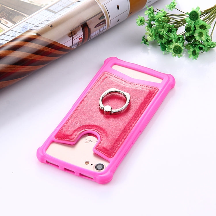 4.5-4.8 inch Universal Crazy Horse Texture PU Leather + Silicone Protective Case with Holder for Sony, Blackberry, HTC, Nokia, Blackview, ZTE, iNew, Leagoo, Bluboo and other Smartphones, Size: 14.2x7.4x1cm