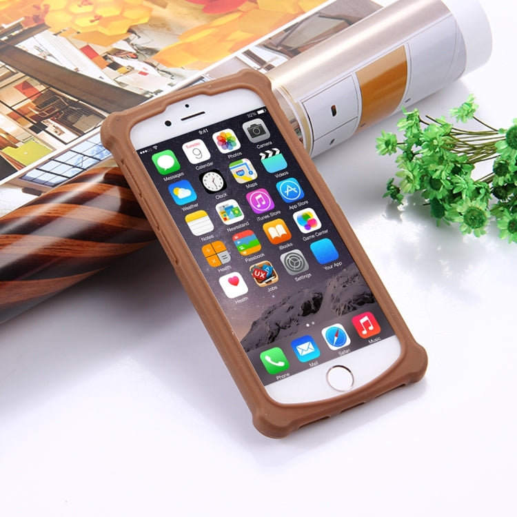 4.5-4.8 inch Universal Crazy Horse Texture PU Leather + Silicone Protective Case with Holder for Sony, Blackberry, HTC, Nokia, Blackview, ZTE, iNew, Leagoo, Bluboo and other Smartphones, Size: 14.2x7.4x1cm