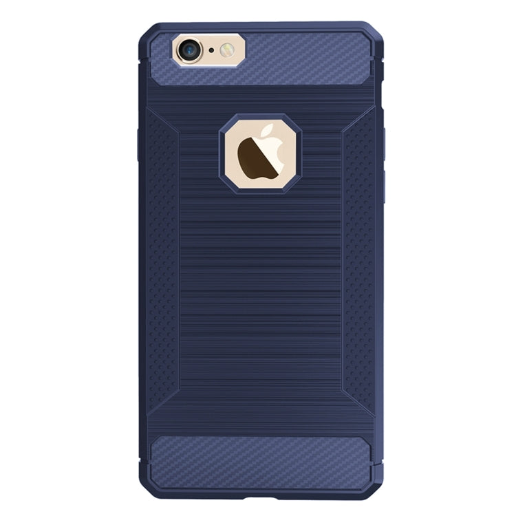 For iPhone 6 & 6s Brushed Carbon Fiber Texture Shockproof TPU Protective Cover Case