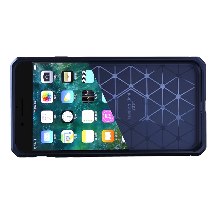 For iPhone 6 & 6s Brushed Carbon Fiber Texture Shockproof TPU Protective Cover Case