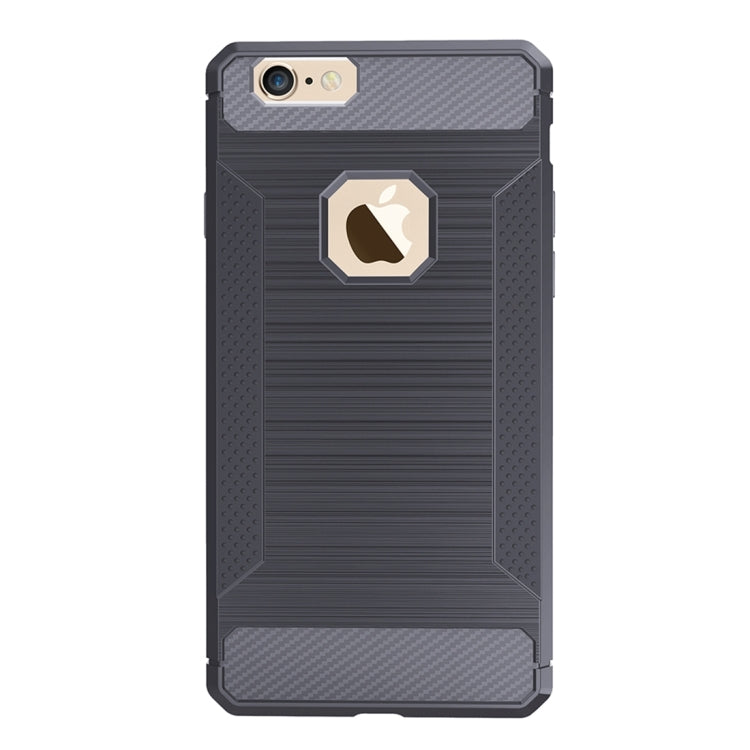 For iPhone 6 & 6s Brushed Carbon Fiber Texture Shockproof TPU Protective Cover Case
