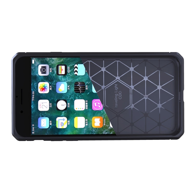 For iPhone 6 & 6s Brushed Carbon Fiber Texture Shockproof TPU Protective Cover Case