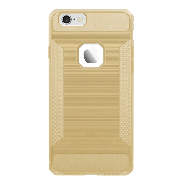 For iPhone 6 & 6s Brushed Carbon Fiber Texture Shockproof TPU Protective Cover Case