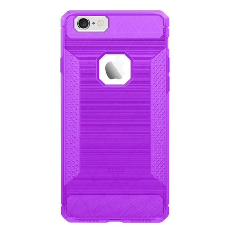 For iPhone 6 & 6s Brushed Carbon Fiber Texture Shockproof TPU Protective Cover Case