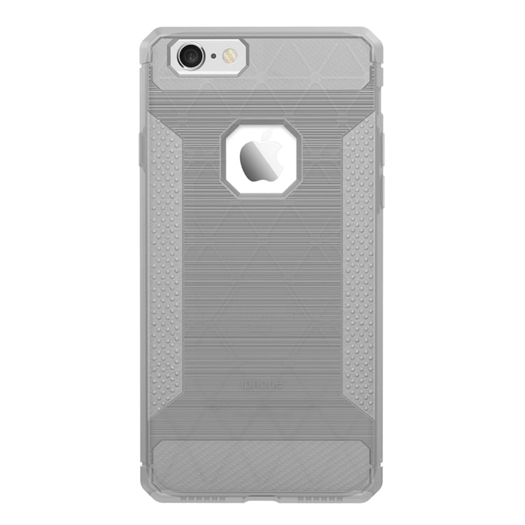 For iPhone 6 & 6s Brushed Carbon Fiber Texture Shockproof TPU Protective Cover Case