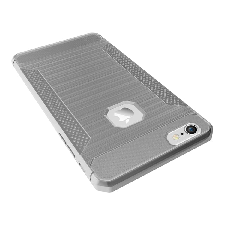 For iPhone 6 & 6s Brushed Carbon Fiber Texture Shockproof TPU Protective Cover Case