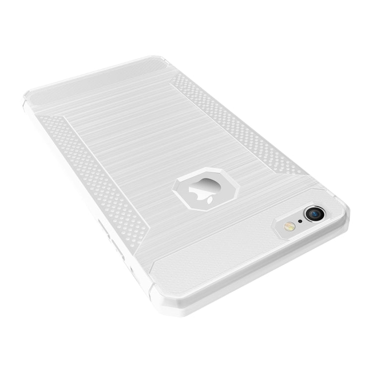 For iPhone 6 & 6s Brushed Carbon Fiber Texture Shockproof TPU Protective Cover Case