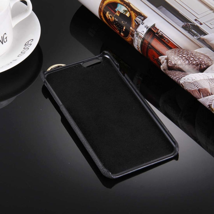 For iPhone 6 & 6s Denim Texture Paste Skin Leather Case with Holder & Ring & Elastic Hand Strap