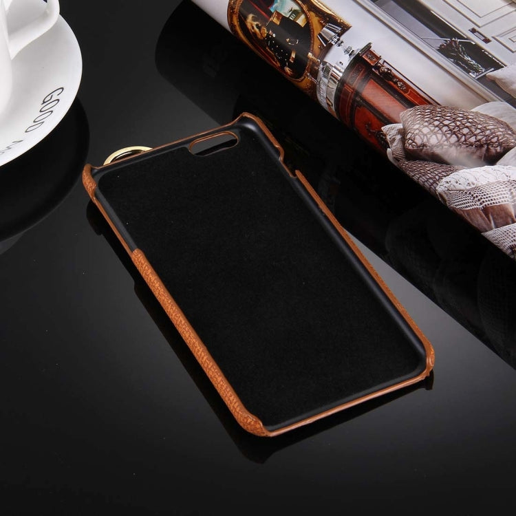 For iPhone 6 & 6s Denim Texture Paste Skin Leather Case with Holder & Ring & Elastic Hand Strap