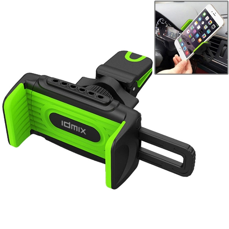IDMIX M01 Universal Perfume Groove Car Air Vent Mount Phone Navigation Holder(Black + Green), For iPhone, Samsung, Sony, Huawei, Xiaomi and Other Smartphones