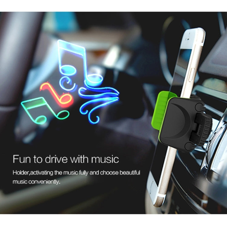 IDMIX M01 Universal Perfume Groove Car Air Vent Mount Phone Navigation Holder(Black + Green), For iPhone, Samsung, Sony, Huawei, Xiaomi and Other Smartphones