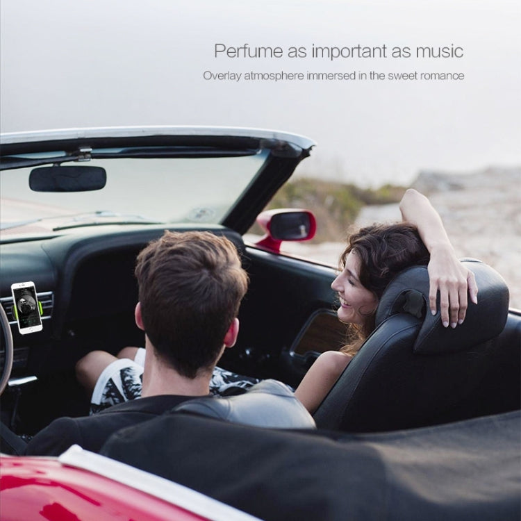 IDMIX M01 Universal Perfume Groove Car Air Vent Mount Phone Navigation Holder(Black + Green), For iPhone, Samsung, Sony, Huawei, Xiaomi and Other Smartphones