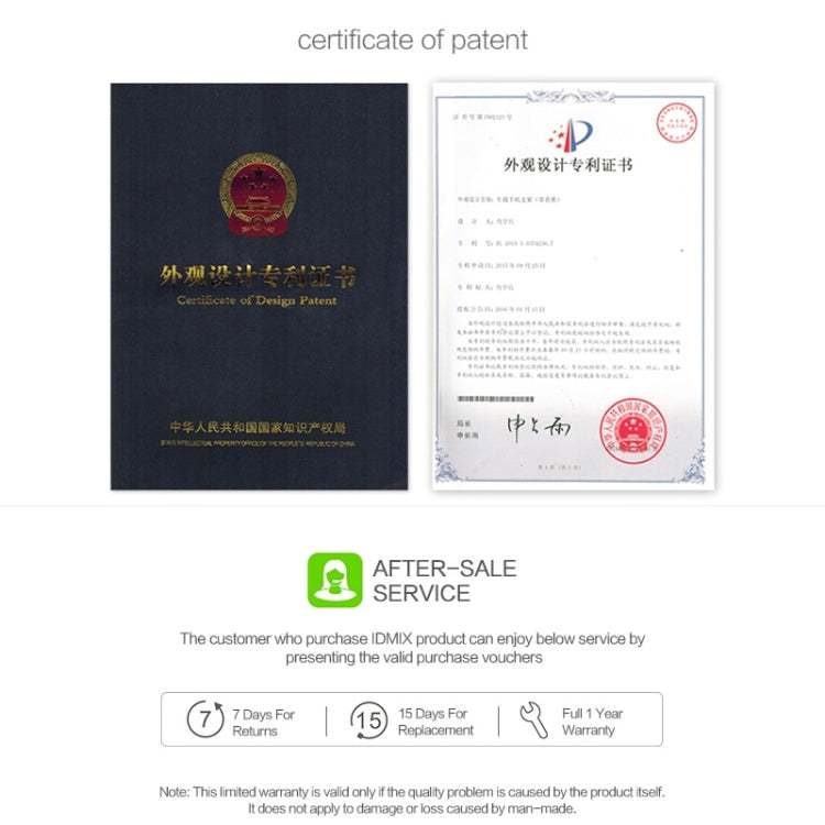 IDMIX M01 Universal Perfume Groove Car Air Vent Mount Phone Navigation Holder(Black + Green), For iPhone, Samsung, Sony, Huawei, Xiaomi and Other Smartphones