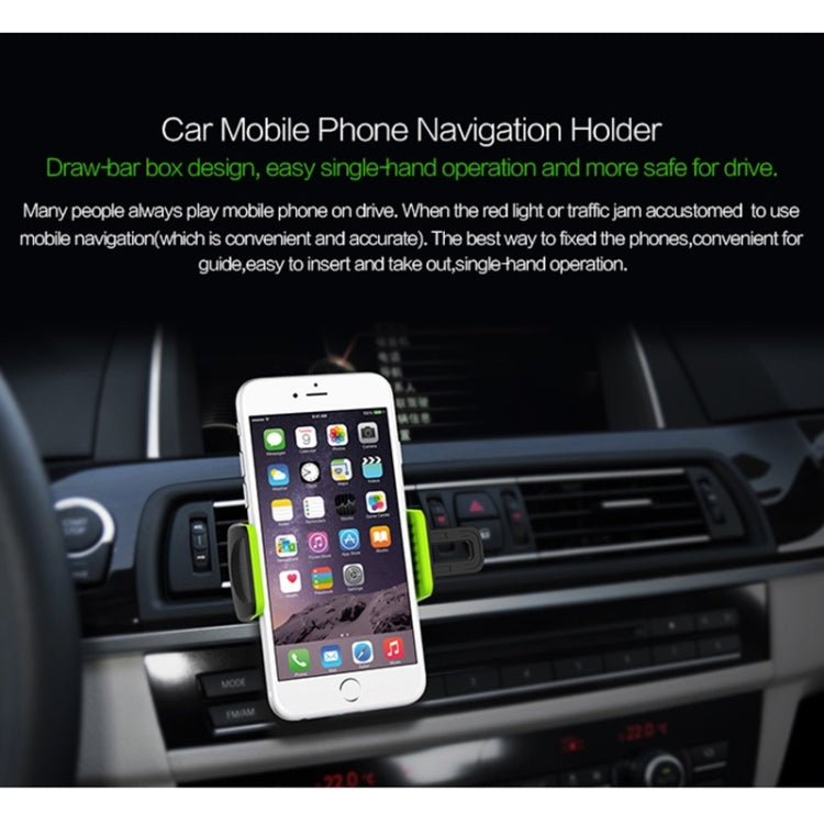 IDMIX M01 Universal Perfume Groove Car Air Vent Mount Phone Navigation Holder(Black + Green), For iPhone, Samsung, Sony, Huawei, Xiaomi and Other Smartphones