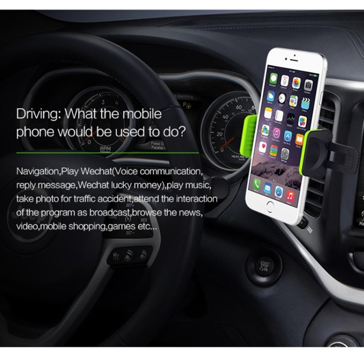 IDMIX M01 Universal Perfume Groove Car Air Vent Mount Phone Navigation Holder(Black + Green), For iPhone, Samsung, Sony, Huawei, Xiaomi and Other Smartphones