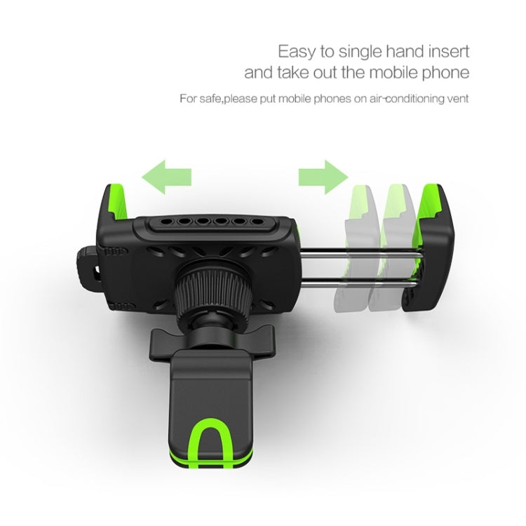 IDMIX M01 Universal Perfume Groove Car Air Vent Mount Phone Navigation Holder(Black + Green), For iPhone, Samsung, Sony, Huawei, Xiaomi and Other Smartphones