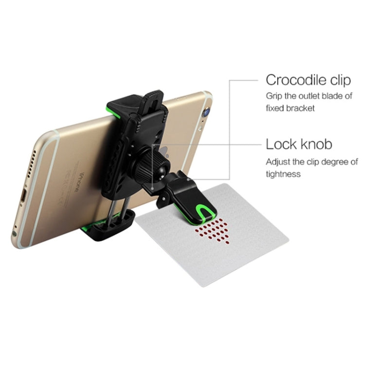 IDMIX M01 Universal Perfume Groove Car Air Vent Mount Phone Navigation Holder(Black + Green), For iPhone, Samsung, Sony, Huawei, Xiaomi and Other Smartphones