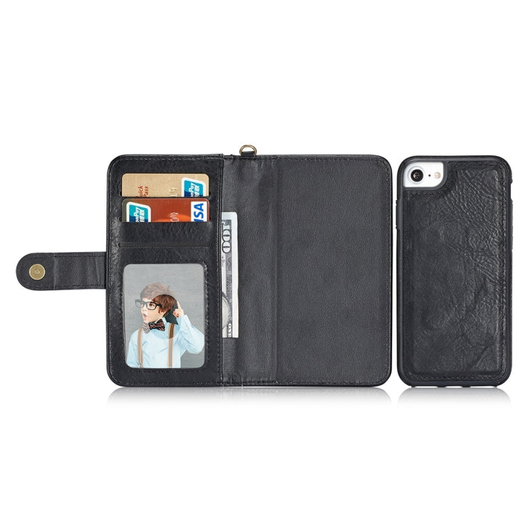 For iPhone 6 & 6s PU Detachable Horizontal Flip Protective Leather Case with Card Slots & Wallet & Photo Frame