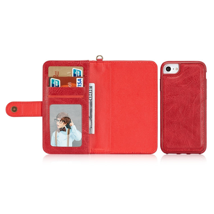 For iPhone 6 & 6s PU Detachable Horizontal Flip Protective Leather Case with Card Slots & Wallet & Photo Frame