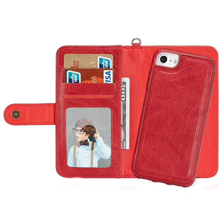 For iPhone 6 & 6s PU Detachable Horizontal Flip Protective Leather Case with Card Slots & Wallet & Photo Frame