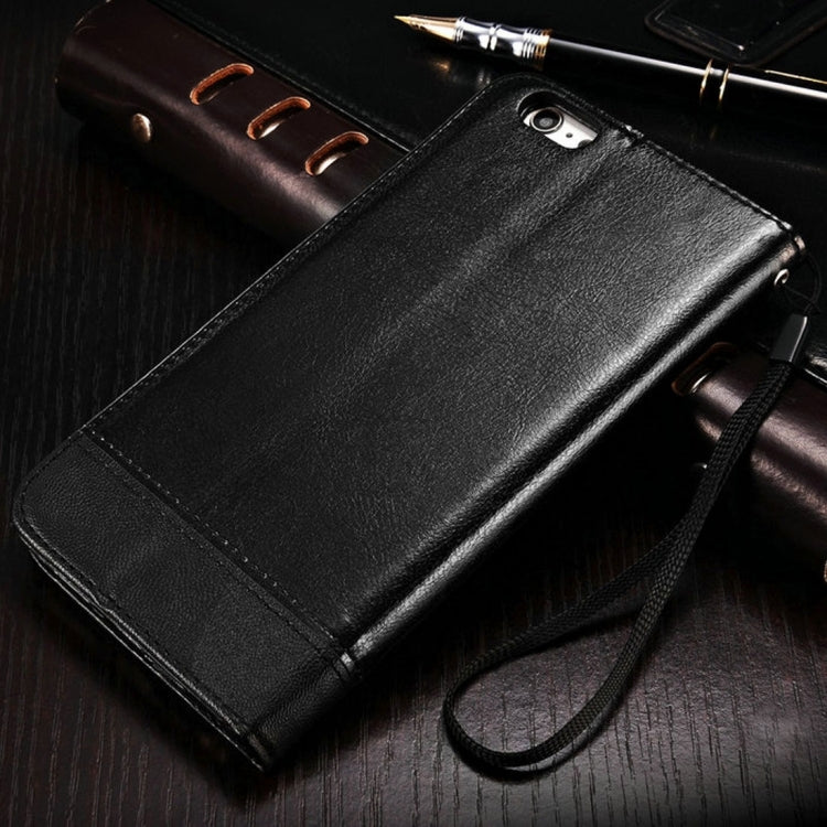 For iPhone 6 & 6s Double-sided Absorption Splicing Horizontal Flip Leather Case with Holder & Card Slots & Lanyard