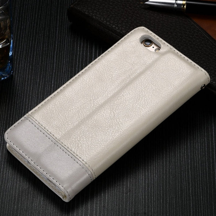 For iPhone 6 & 6s Double-sided Absorption Splicing Horizontal Flip Leather Case with Holder & Card Slots & Lanyard