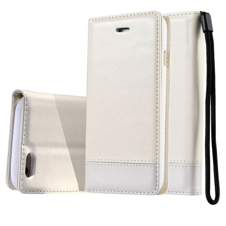 For iPhone 6 & 6s Double-sided Absorption Splicing Horizontal Flip Leather Case with Holder & Card Slots & Lanyard