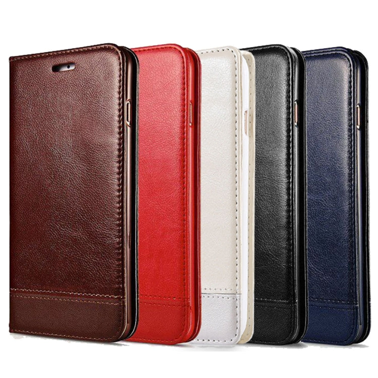 For iPhone 6 & 6s Double-sided Absorption Splicing Horizontal Flip Leather Case with Holder & Card Slots & Lanyard