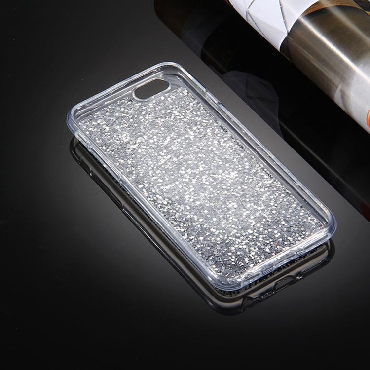 For iPhone 6 & 6s Glitter Powder Ice Cream Words Pattern Soft TPU Protective Case(Silver)