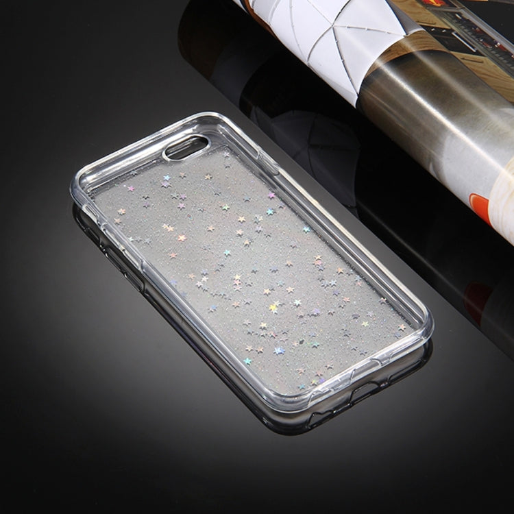 For iPhone 6 & 6s Transparent Stars Glitter Powder Soft TPU Protective Case