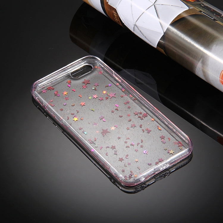 For iPhone 6 & 6s Transparent Stars Moon Glitter Powder Soft TPU Protective Case