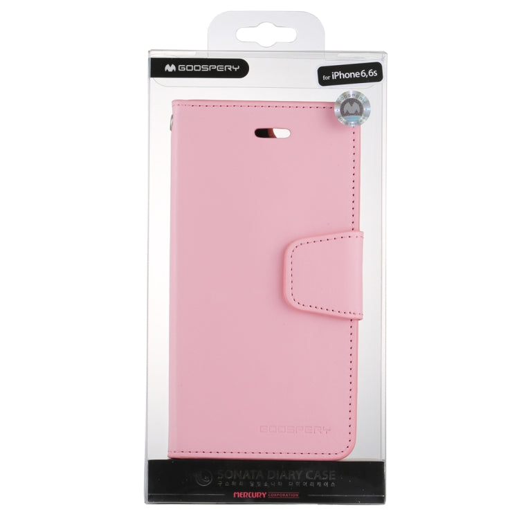 GOOSPERY SONATA DIARY Series for iPhone 6 & 6s Horizontal Flip Leather Case with Holder & Card Slots & Wallet