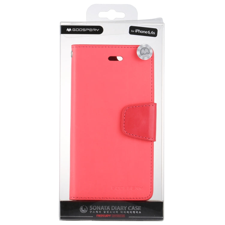 GOOSPERY SONATA DIARY Series for iPhone 6 & 6s Horizontal Flip Leather Case with Holder & Card Slots & Wallet