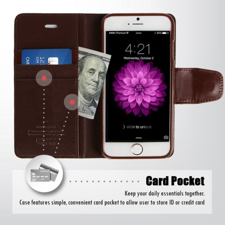 GOOSPERY SONATA DIARY Series for iPhone 6 & 6s Horizontal Flip Leather Case with Holder & Card Slots & Wallet