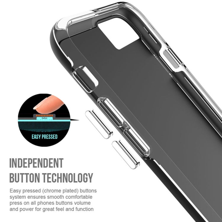 For iPhone 6 & 6s PC + TPU Chrome Plated Press Button Protective Back Cover Case