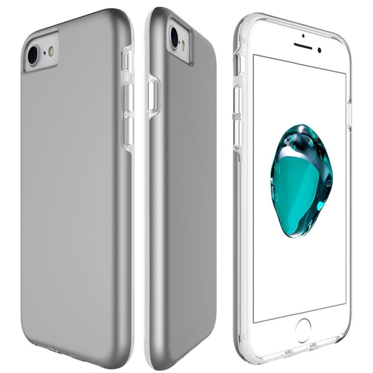 For iPhone 6 & 6s PC + TPU Chrome Plated Press Button Protective Back Cover Case