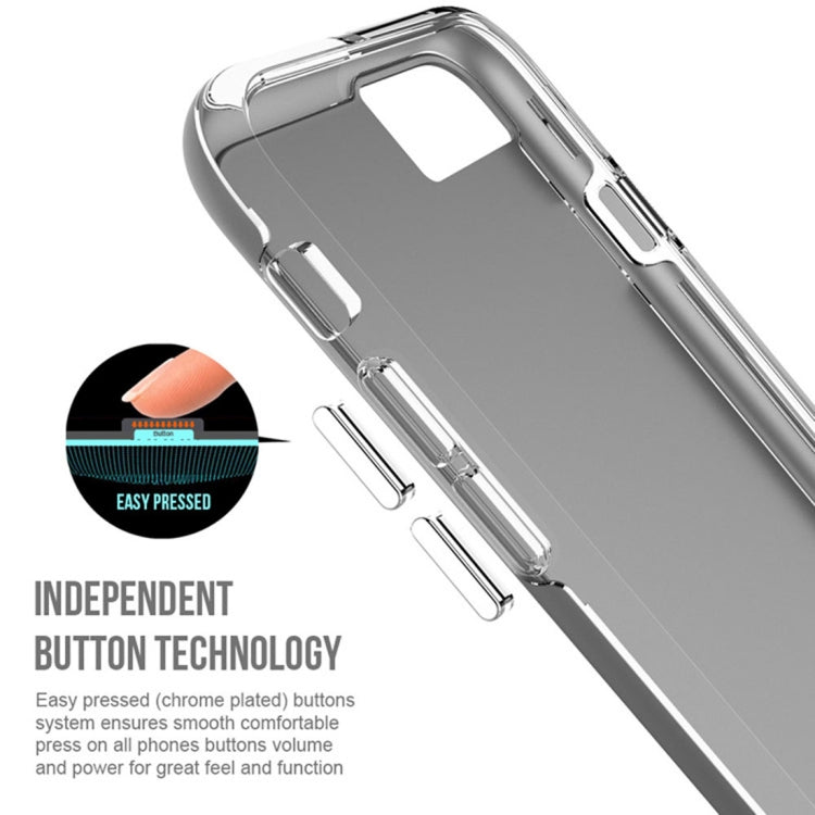 For iPhone 6 & 6s PC + TPU Chrome Plated Press Button Protective Back Cover Case