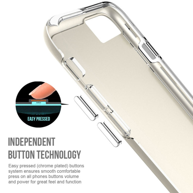 For iPhone 6 & 6s PC + TPU Chrome Plated Press Button Protective Back Cover Case