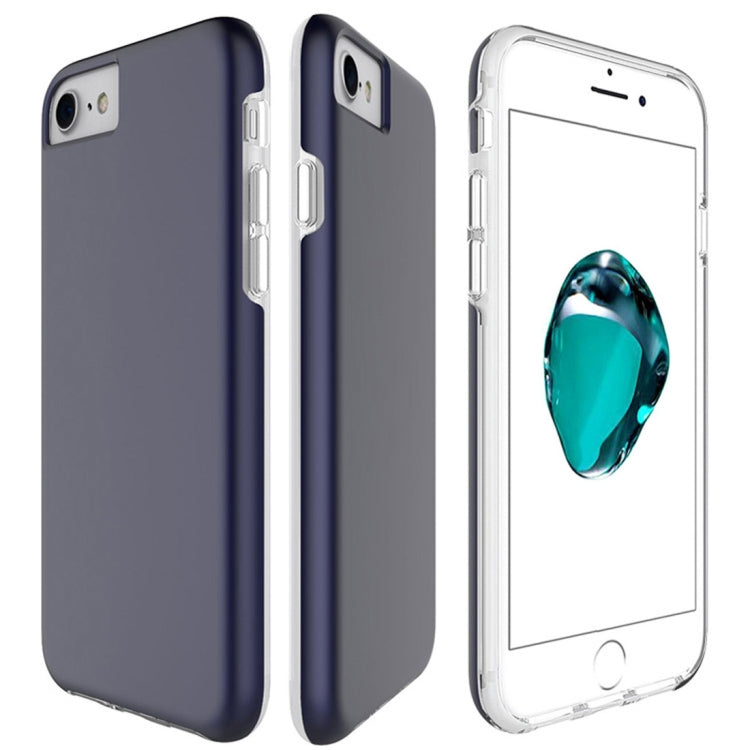 For iPhone 6 & 6s PC + TPU Chrome Plated Press Button Protective Back Cover Case