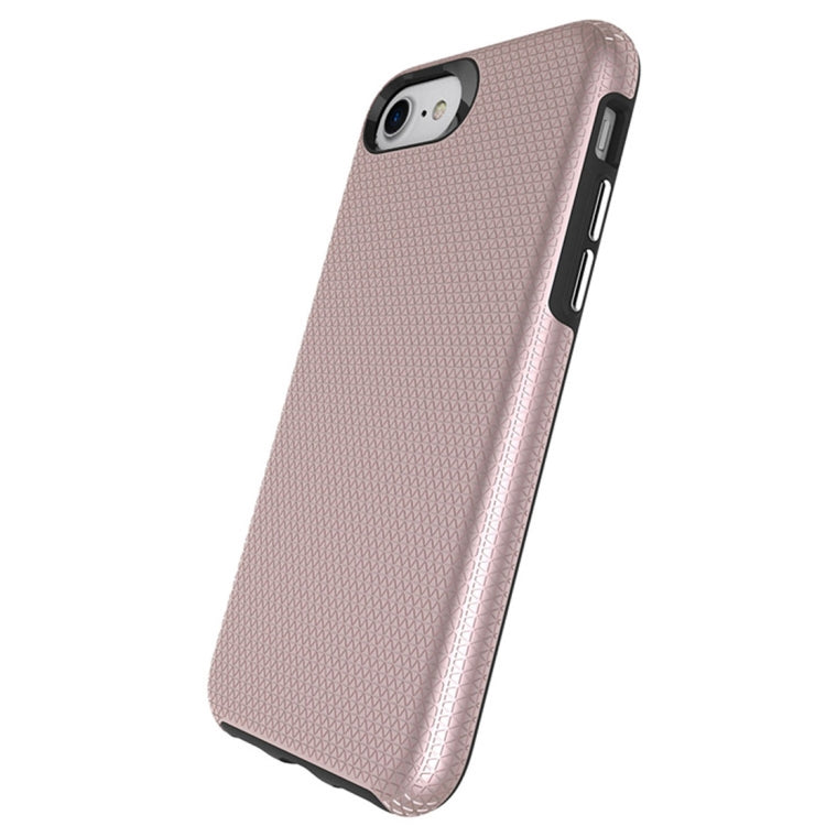 For iPhone 6 & 6s PC + TPU Chrome Plated Press Button Anti-slip Protective Back Cover Case