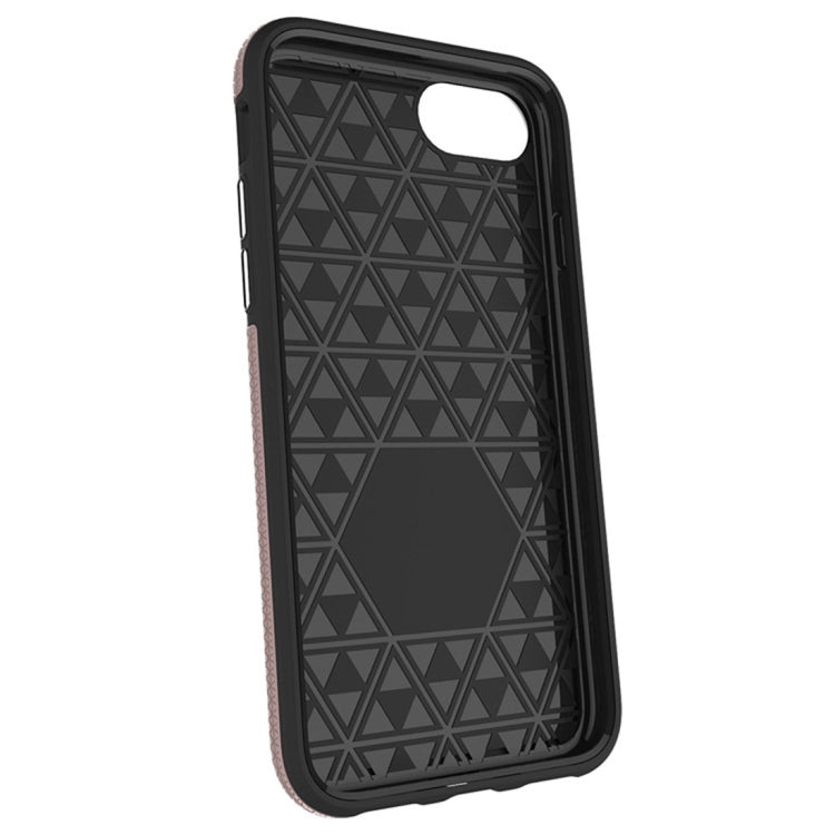 For iPhone 6 & 6s PC + TPU Chrome Plated Press Button Anti-slip Protective Back Cover Case