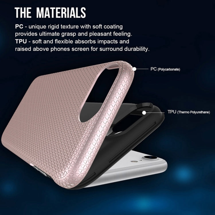 For iPhone 6 & 6s PC + TPU Chrome Plated Press Button Anti-slip Protective Back Cover Case