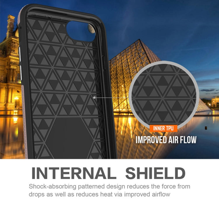 For iPhone 6 & 6s PC + TPU Chrome Plated Press Button Anti-slip Protective Back Cover Case