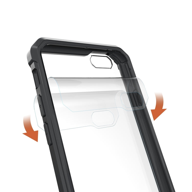 For iPhone 6 & 6s Shockproof Acrylic + TPU Transparent Armor Protective Case